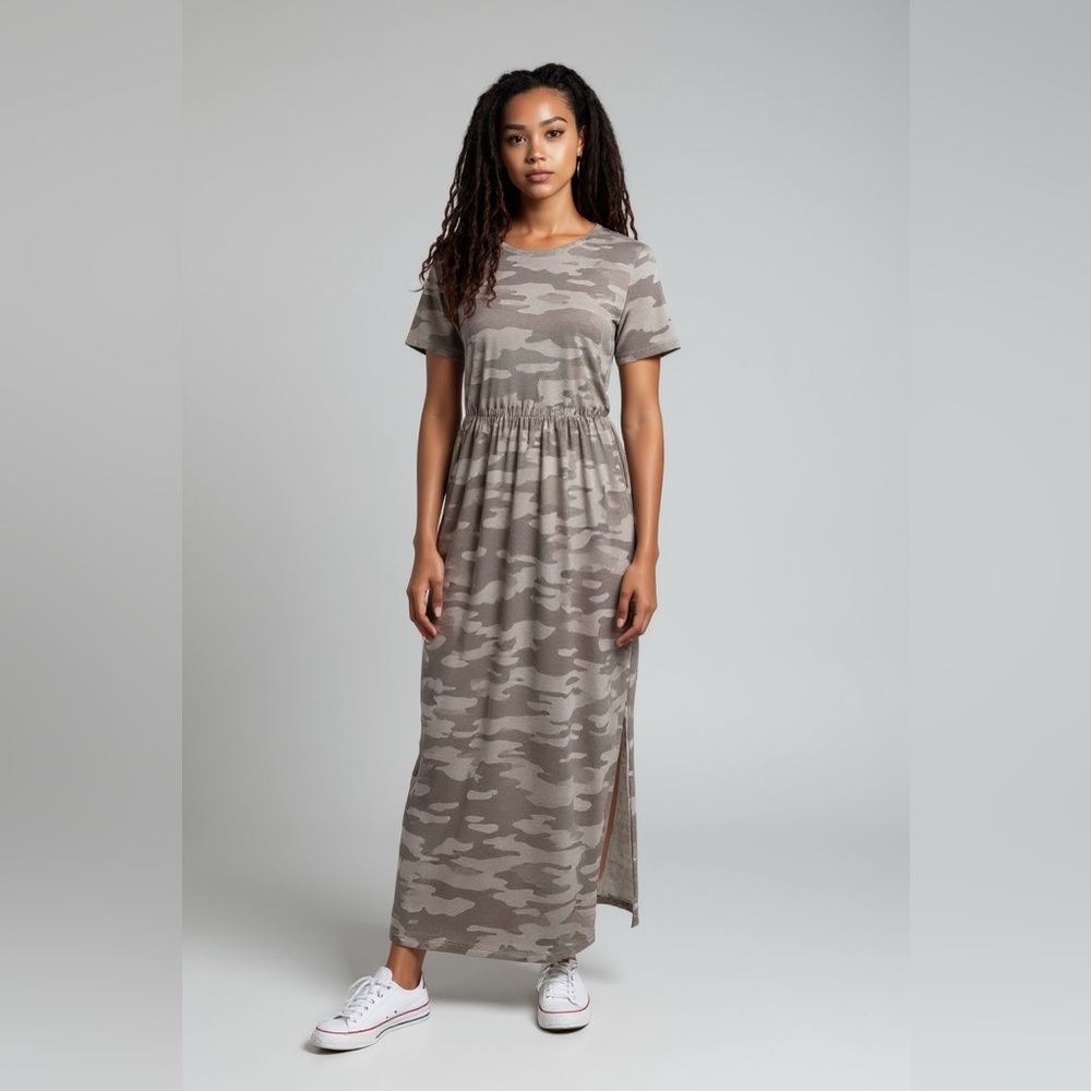 Maurices Olive Camouflage Maxi Dress